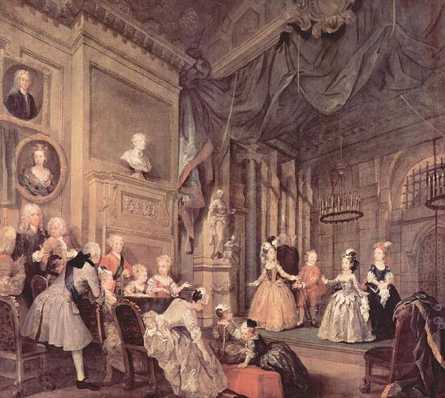 William Hogarth Theaterauffuhrung der Kinder im Hause des John Conduit